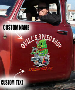 Personalized Rat Rod Set 02 Vinyl Stickers For Car Door