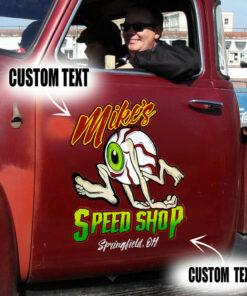 Personalized Eye Ball Hot Rod Rat Fink Vinyl Stickers