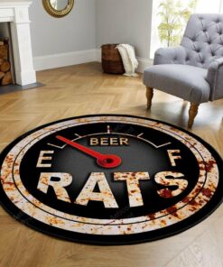 Rusty Rats Hot Rod Floor Round Rugs