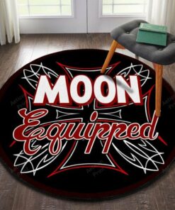 Moon Equipped Hot Rod Round Mat