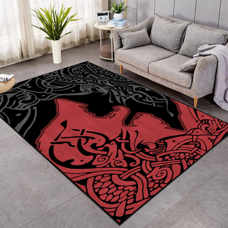 Fenrir Wolf Viking Rug