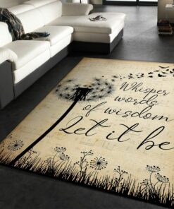 Music Notes Background Whisper Words Of Wisdom Let It Be Area Rug