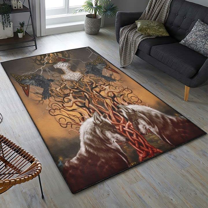 VIKING RAVEN Decor Rug Area Rug Decorative Carpet Rug Floor Mat 