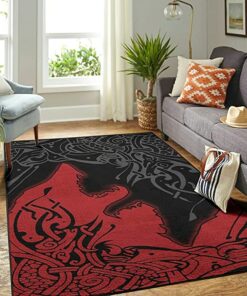 Fenrir Wolf Viking Rug Modern Decro Floor Carpet for College Dorm Living Room Home Decor