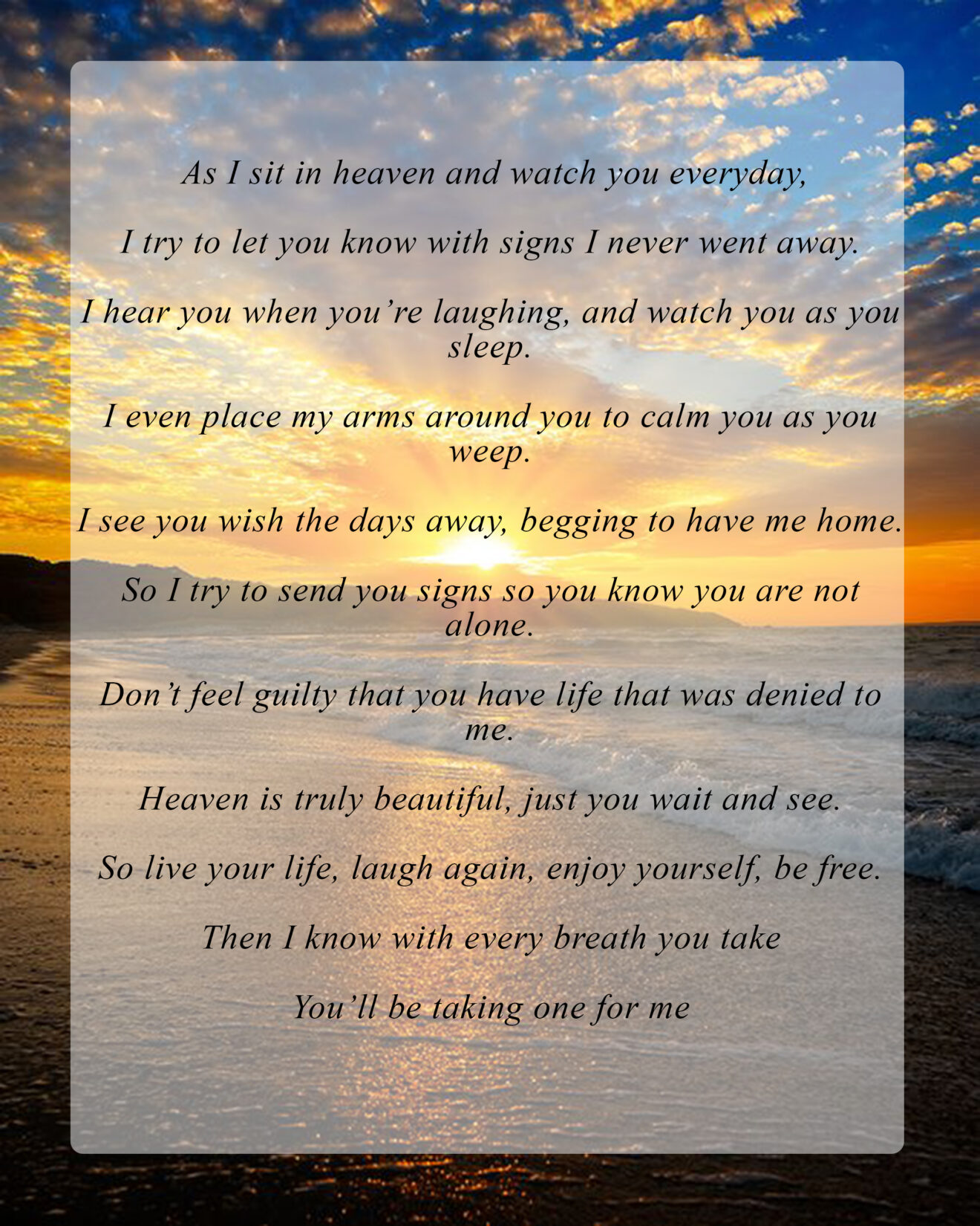 As I Sit In Heaven Poem – 5+ Best Effective Ways To Relieve The Pain Of ...