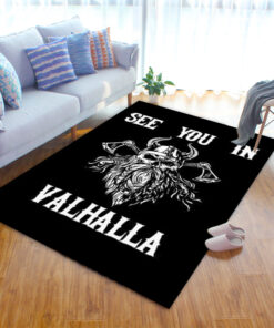 See You In Valhalla Viking Area Rug