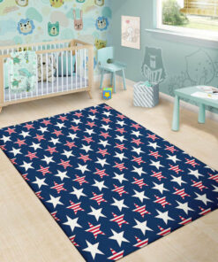 USA Star Pattern 4th Of July Independence Day Rug