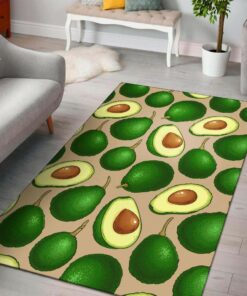 Green Avocado Pattern Area Rug