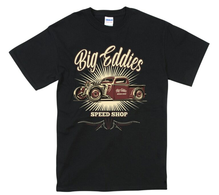 Vintage Hot Rod Truck Big Eddies T Shirt Dingmun