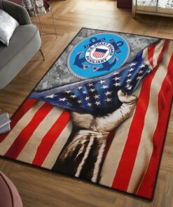 Maritime Security Us Coast Guard 4th Of July American Flag Rug