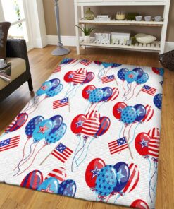 Colorful Balloon 4th Of July Rug