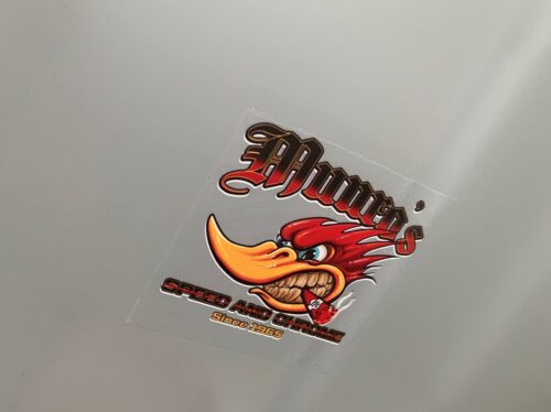 Personalized Speed And Chrome Hot Rod Shop Mr Horsepower Sticker photo review