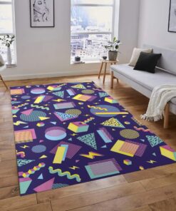 80s Bowling Alley Arcade Carpet For Game Room Rug