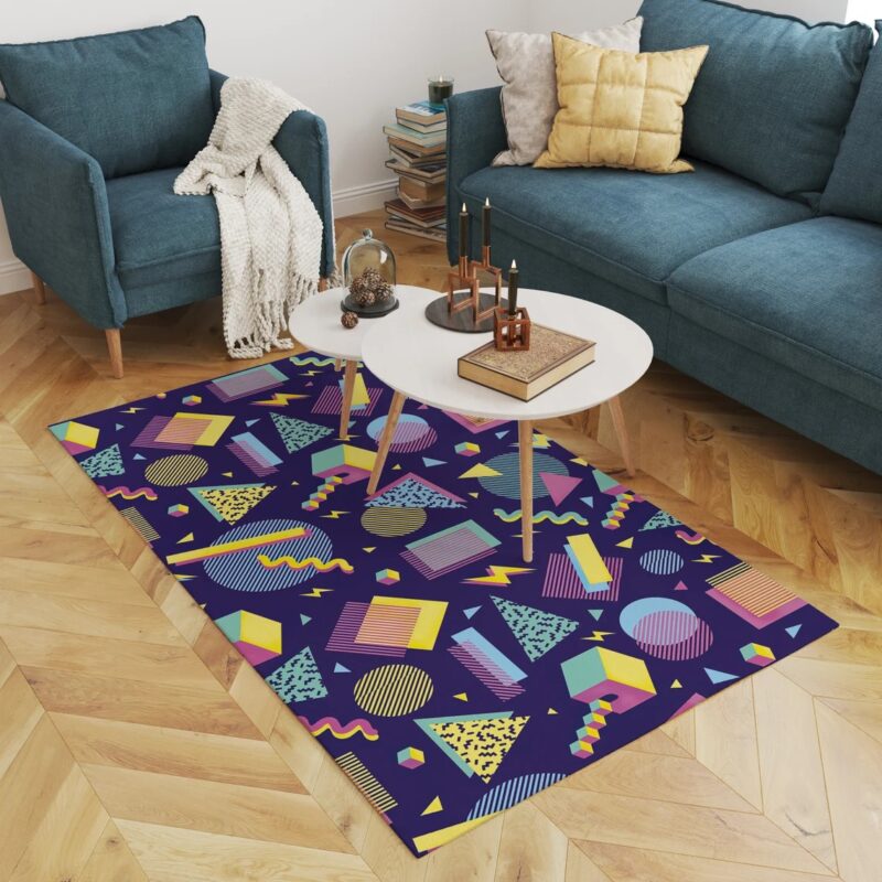 80s Bowling Alley Arcade Carpet For Game Room Rug