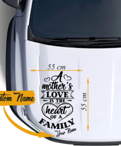 A Mother's Love Is The Heart Of A Family Custom Car Decals For Mom Set 2 Pcs