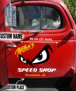 Evil Eyes Door Art Car Decals For Rat Fink Lovers