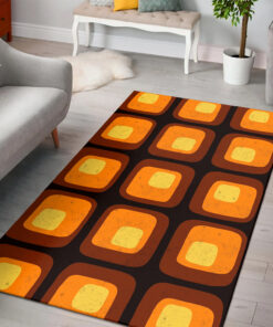 70's Style Retro Mod Mounted Area Rug - Dingmun