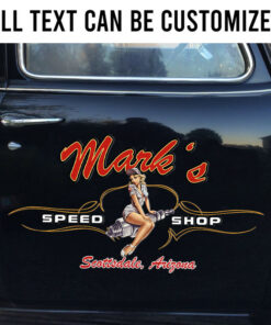 Custom Kustom Kulture Pin Up Candle Spark Plugs Vinyl Sticker For Car set 2 Pcs