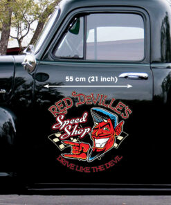 Hot Rod Rockabilly Devil Vinyl Stickers Decals For Cars