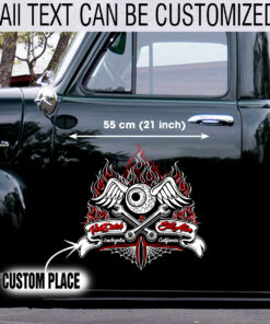 Monster Hot Rod Eyeball Von Dutch Pinstripe Lowbrow Graphic Outdoor Vinyl Decals For Truck Lowrider