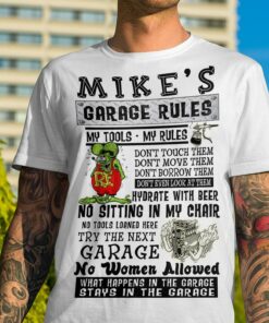 Personalized Garage Rules Rat Fink Shirt