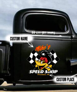 Personalized Hot Rod Mr Horsepower Woodpecker Vinyl Sticker For Cars