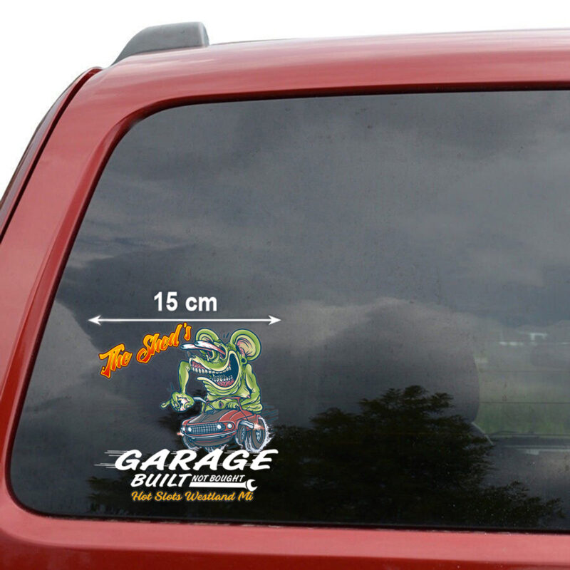Personalized Rat Fink Outdoor Vinyl Graphict Decals For Car Side Door Window Set 2 Pcs