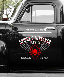Personalized Hot Rod Car's Door Art Spider Decals
