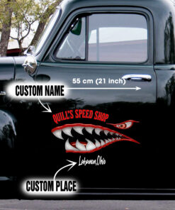 Ww2 Nose Art Warhawk Shark Teeth Hot Rod Vinyl Decals For Cars