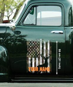 Camo US Flag Elk Camouflage Hunting Decals For Truck