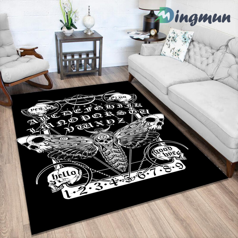 Death Moth Spirit Halloween Board Area Rug