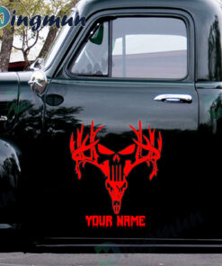 Deer Skull Punisher Car Side Door And Window Graphic Vinyl Decals
