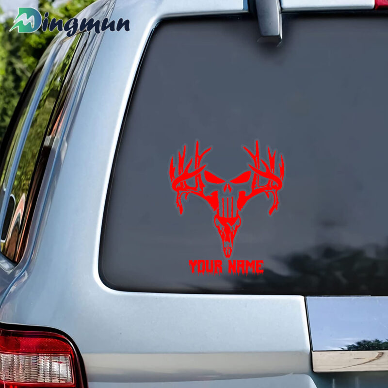 Deer Skull Punisher Car Side Door And Window Graphic Vinyl Decals