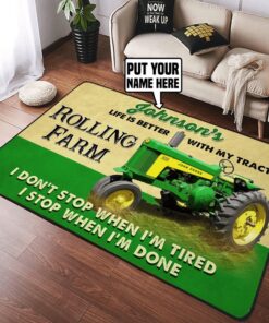 John Deere Rug Rolling Farm Life Is Better With My Tractor