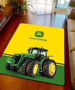 John Deere Tractor And Logo Area Rug