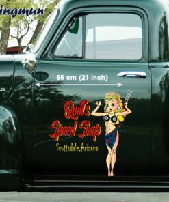 Lady Luck Speed Shop Hot Rod Door Art Decals