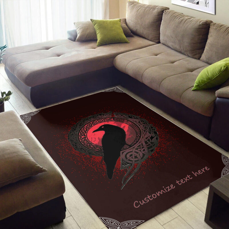 Odin's Raven In Norse Mythology Decor Area Rug