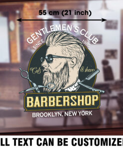Barber Shop Vinyl Window Graphics Decals