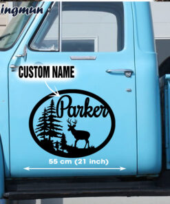 Personalized Deer Hunting Black Decals Stickers For Cars