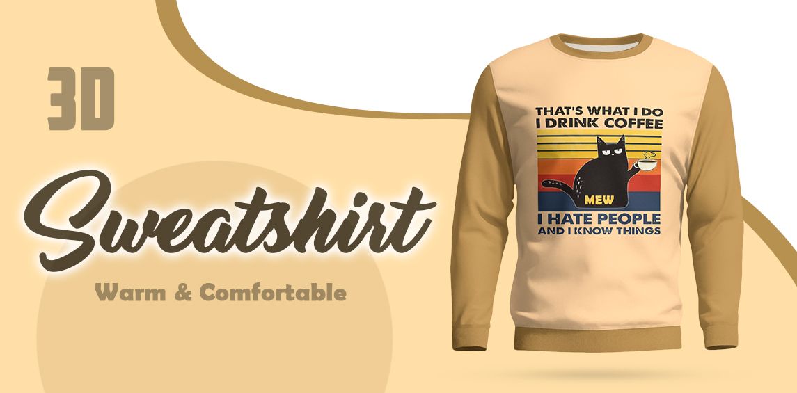 All Over Printed Sweatshirt Detail