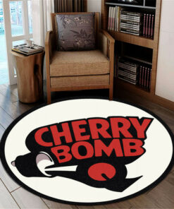Cherry Bomb Exhaust Round Area Rug