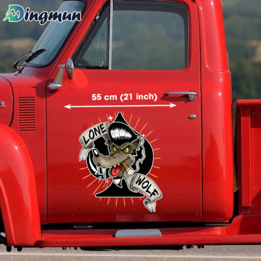 Hot Rod Rockabilly Lone Wolf Vinyl Decals Dingmun