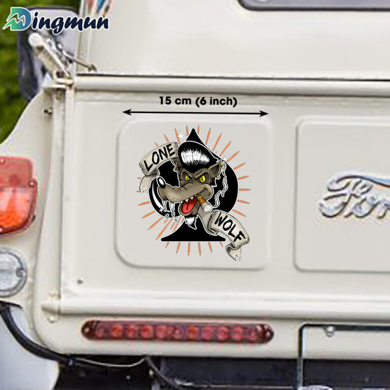 Hot Rod Rockabilly Lone Wolf Vinyl Decals Dingmun