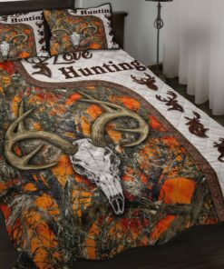Personalized Deer Hunting Quilt Bedding Set Gift For Deer Hunter