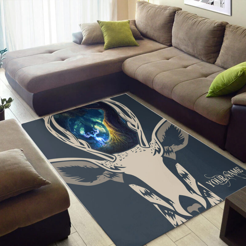 Personalized Deer Print Area Rug