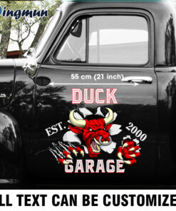 Personalized Hot Rod Garage Car Sticker 3D Red Bull