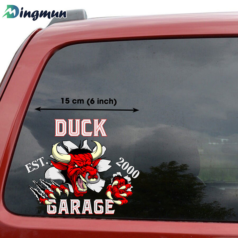 Personalized Hot Rod Garage Car Sticker 3D Red Bull