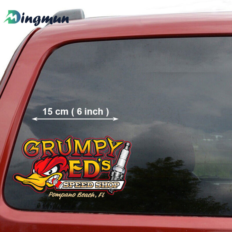 Personalized Mr Horsepower Hot Rod Duck And Spark Plug Vinyl Door Decals Stickers