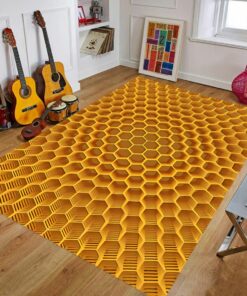 Honeycomb 3D Vortex Illusion Rug For Living Room Bedroom