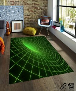 3D Circyle Optical Vortex Illusion Rug For Living Room